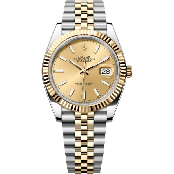 Rolex Datejust for Men - 126333, Gold Dial, Two-Tone Silver & Gold Strap