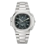 Patek Philippe Nautilus 5740/1G Perpetual Calendar watch, Octagonal steel case, Blue dial with three sub-dials, integrated steel bracelet, 40mm.