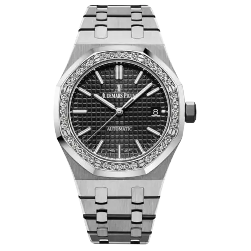 Audemars Piguet Royal Oak Mirror Original Watch for Men - Black & Silver
