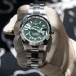 ⁦ساعة رولكس سكاي دويلر للرجال - 336934، ميناء أخضر⁩ - الصورة ⁦9⁩