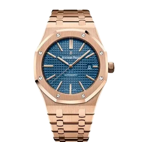 ساعة أوديمار بيغيه رويال أووك - أزرق ونحاسي | Aurenzo