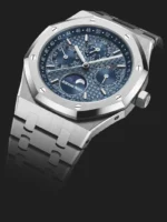 Audemars Piguet Royal Oak Watch for Men -Blue & Silver - Image 4