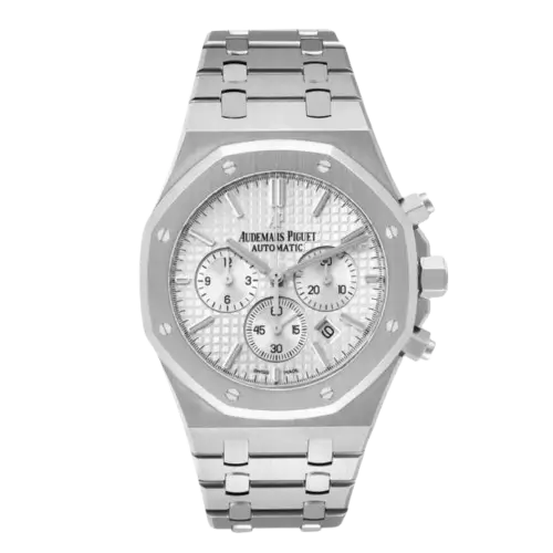 Audemars Piguet Royal Oak Watch - White & Silver | Aurenzo