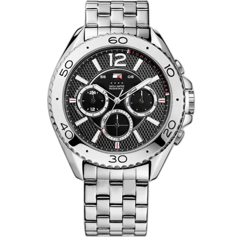 Product Name: Tommy Hilfiger Watch For Men - 1791047, With Black Dial