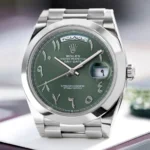 Rolex Day-Date Watch,Green Dial with Arabic Numerals. - Image 5