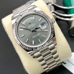 ⁦ساعة رولكس داي ديت للرجال 228239 مينا رمادي⁩ - الصورة ⁦5⁩
