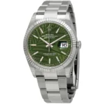 Rolex Datejust for Men - 126234 with Palm Motif Dial in Olive Green. - Image 2