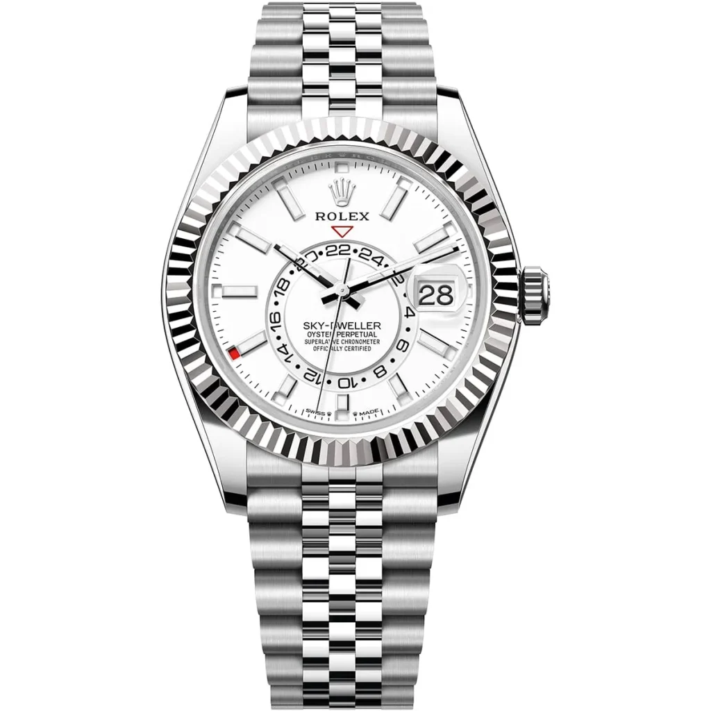 Rolex Sky-Dweller for Men - 336934, White Dial, Silver Metal Strap
