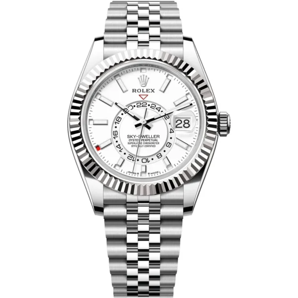 Rolex Sky-Dweller for Men - 336934, White Dial, Silver Metal Strap