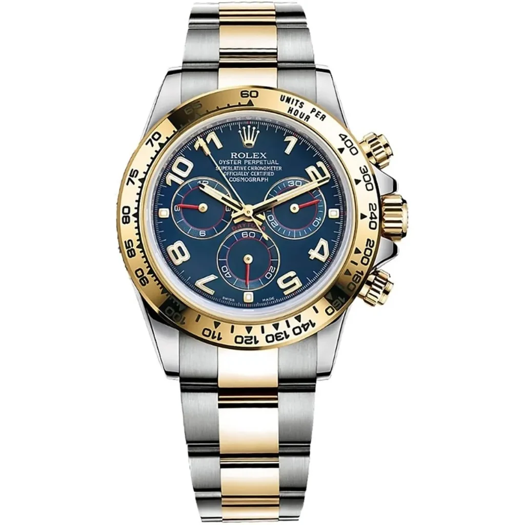 Rolex Cosmograph Daytona for Men - 116523, Blue Dial & Two-Tone Silver & Gold Strap