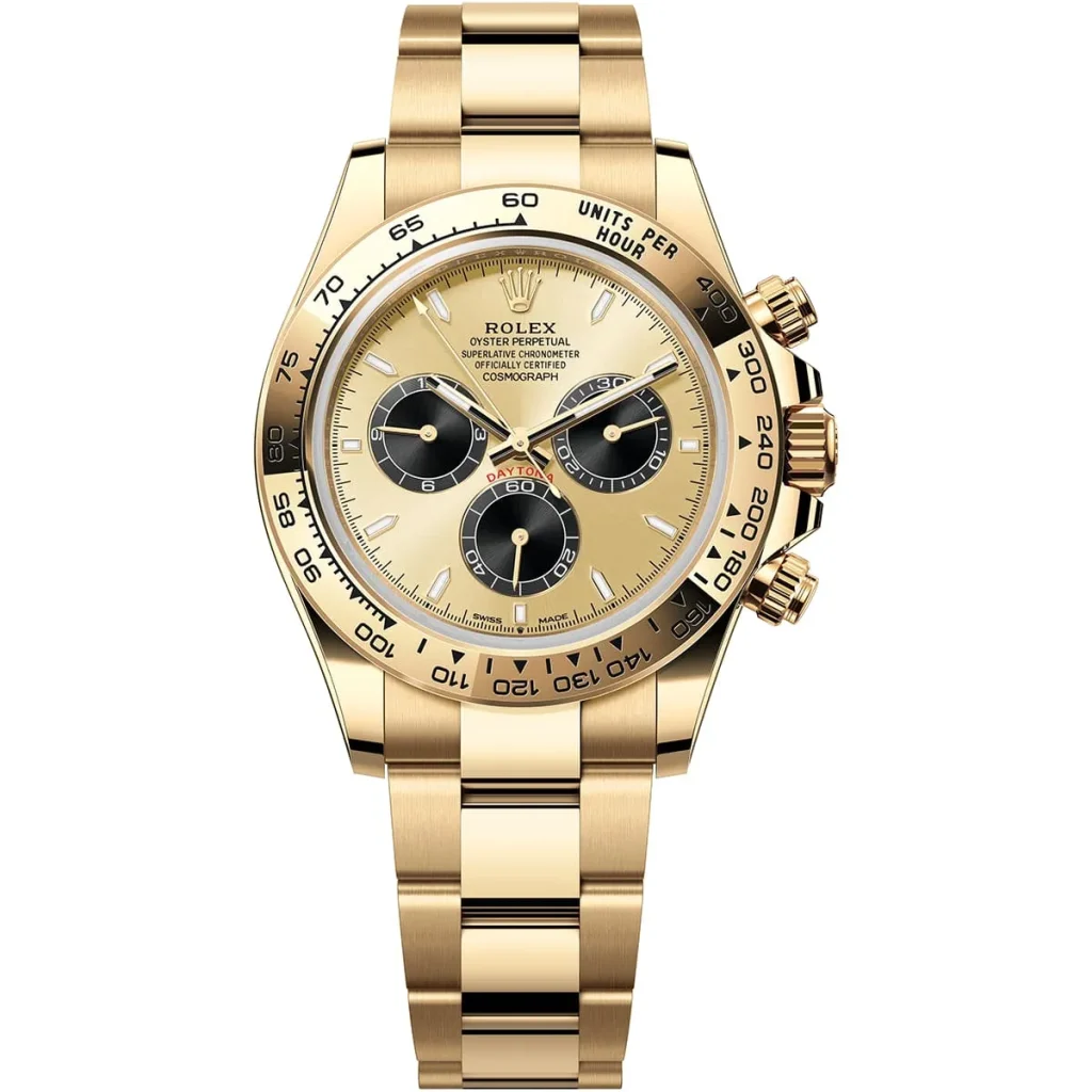 Rolex Cosmograph Daytona for Men - 126508, Gold Dial & Gold Metal Strap