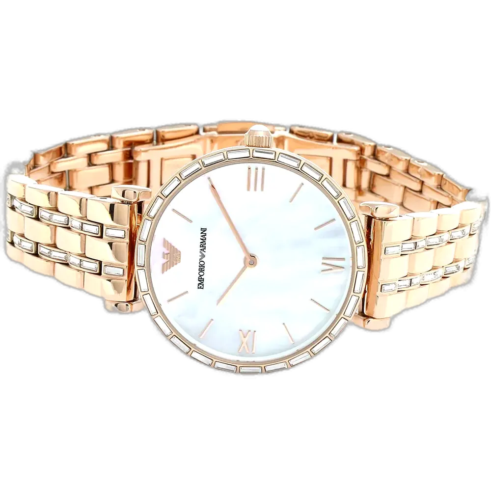 Emporio Armani Watch AR11294 Gianni T-Bar - White Dial | Aurenzo
