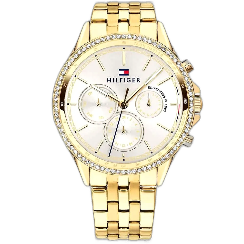 Tommy Hilfiger Watch Ari 1781977 - White Dial & Gold Bracelet | Aurenzo