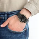 Emporio Armani Chronograph Watch Luigi Slim For Men - AR11115, Black Dial - Image 6