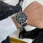 ⁦ساعة امبوريو ارماني للرجال AR11360 - مينا سوداء وسوار فضي⁩ - الصورة ⁦11⁩