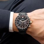 Emporio Armani Watch Mario For Men - AR70002, With Black Dial - Image 9