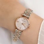 Emporio Armani Watch Gianni T-Bar For Women - AR11223, With Pink Dial - Image 7