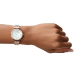 Emporio Armani Watch Gianni T-Bar For Women - AR11294, With White Dial - Image 6
