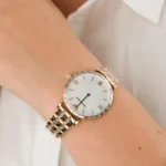 Emporio Armani Watch Gianni T-Bar For Women - AR11294, With White Dial - Image 7