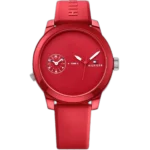 Tommy Hilfiger Watch Denim For Men - 1791323, With Red Dial