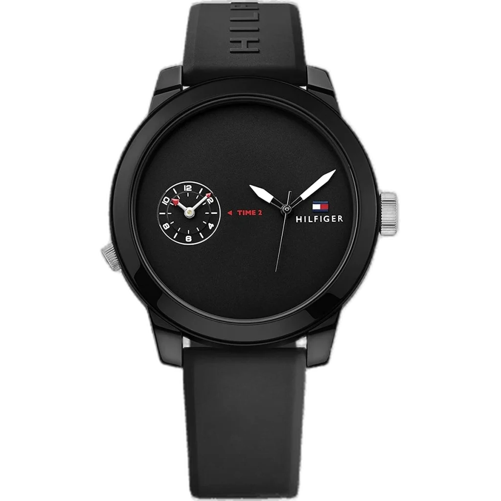 Tommy Hilfiger Watch Denim For Men - 1791326, With Black Dial