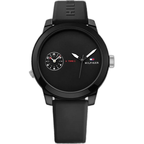Tommy Hilfiger Watch Denim For Men - 1791326, With Black Dial