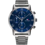 Tommy Hilfiger Watch Kane 1791456 - Blue Dial & Gray Strap | Aurenzo