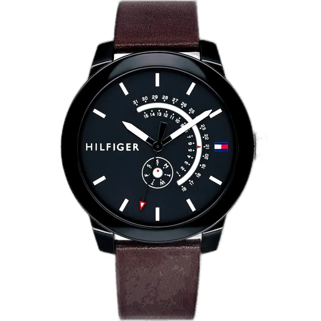 Tommy Hilfiger Watch Denim For Men - 1791478, With Black Dial