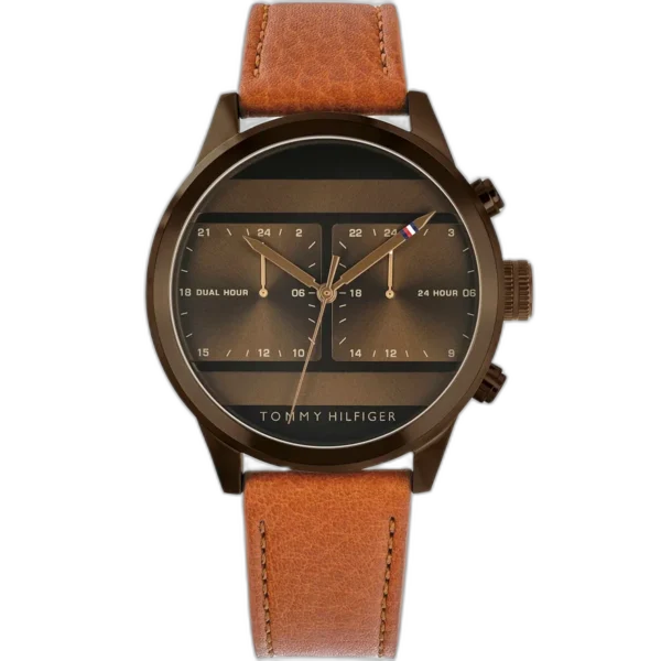 Tommy Hilfiger Watch Icon For Men - 1791594, With Brown Dial