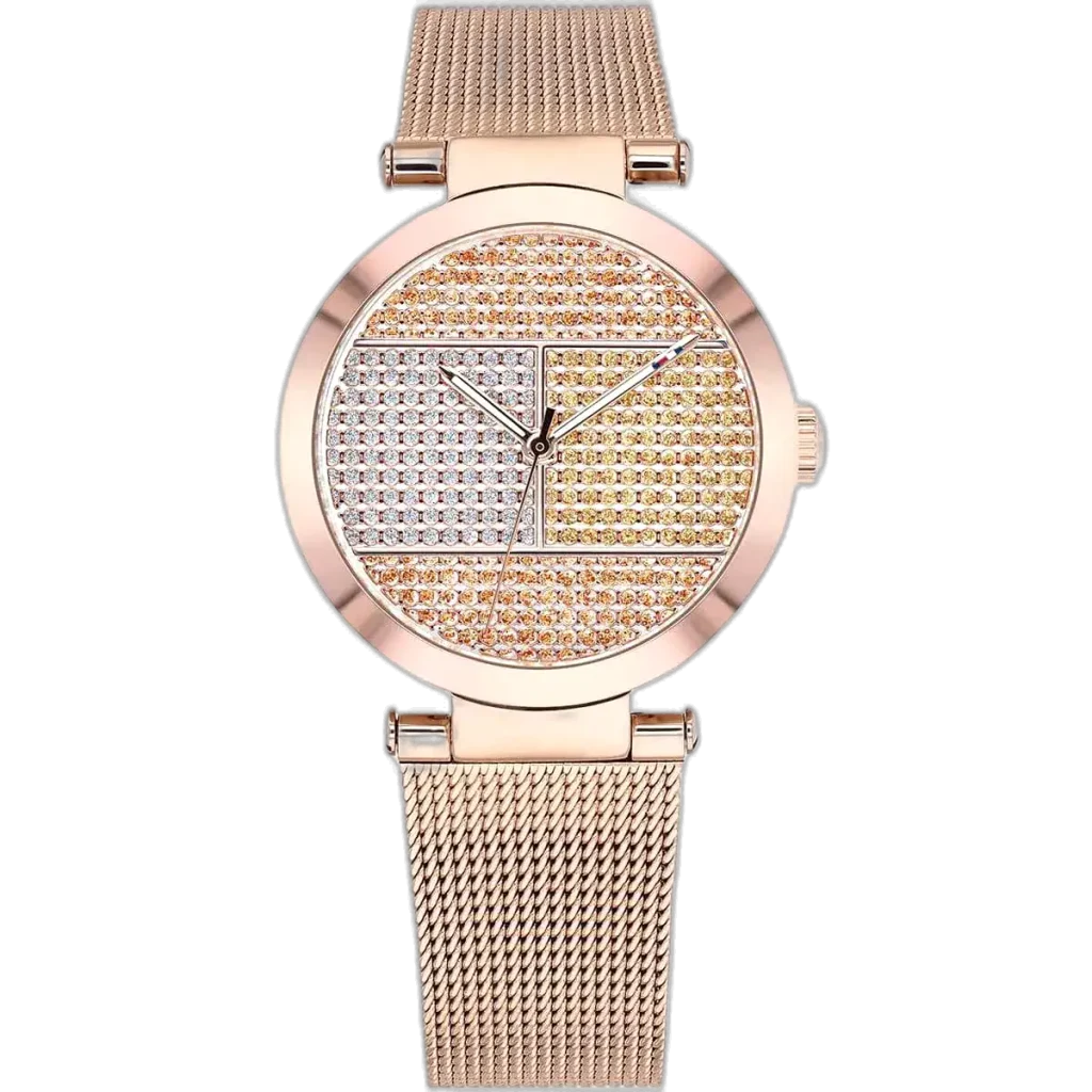Tommy Hilfiger Watch Lynn For Women - 1781868, With Multicolor Dial and Rose Gold Bracelet