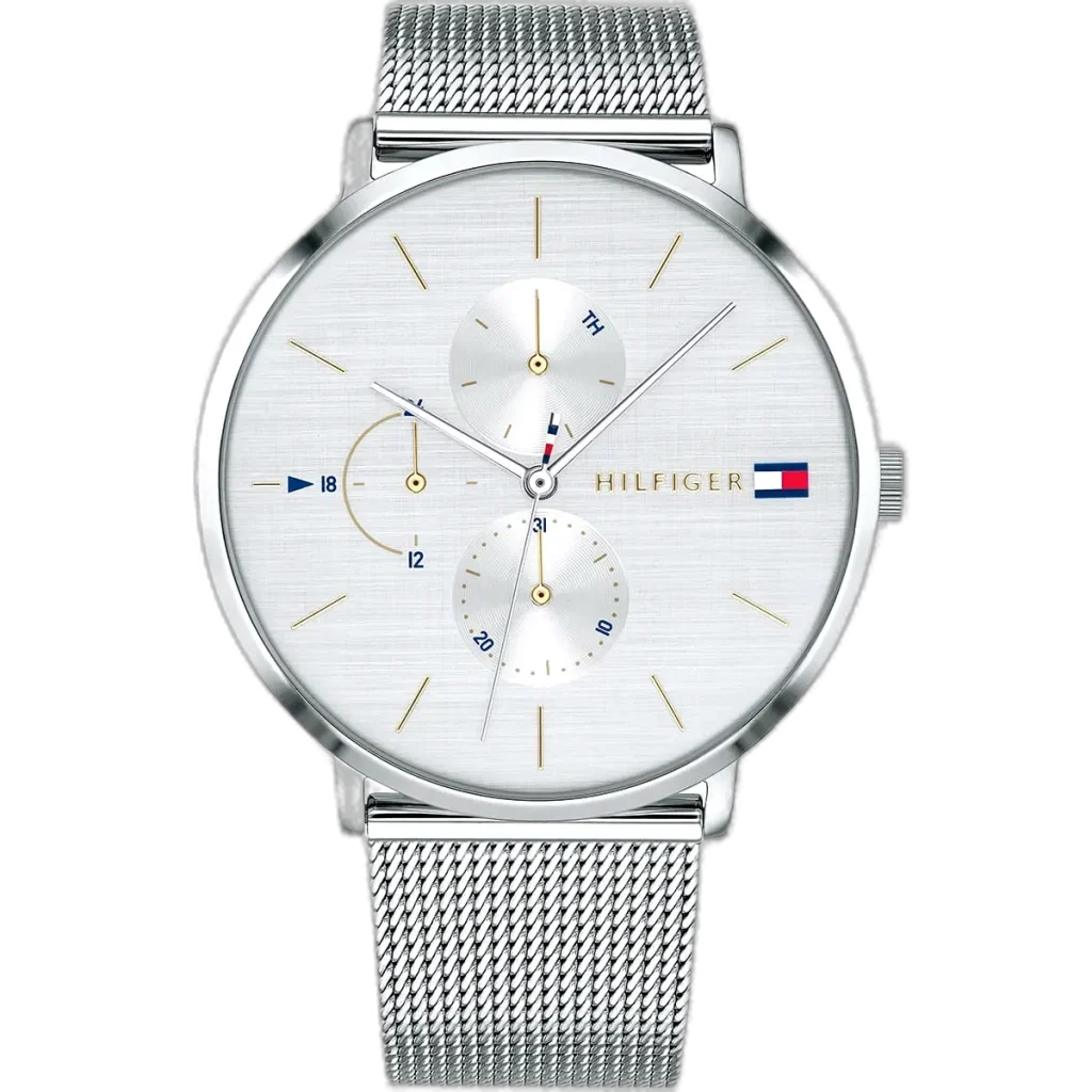 Tommy Hilfiger Watch Jenna For Women - 1781942, With White Dial and Silver Stainless Steel Bracelet