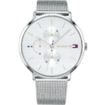 Tommy Hilfiger Watch Jenna For Women - 1781942, With White Dial and Silver Stainless Steel Bracelet
