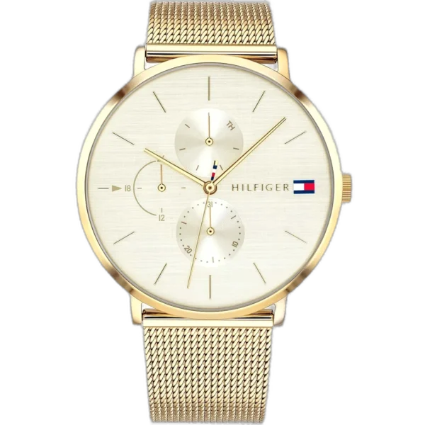Tommy Hilfiger Watch Jenna For Women - 1781943, With Gold Dial and Gold Stainless Steel Bracelet