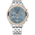 Tommy Hilfiger Watch Ari For Women - 1781976, With Blue Dial and Silver Stainless Steel Bracelet