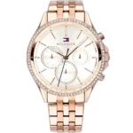 Tommy Hilfiger Watch Ari For Women - 1781978, With White Dial and Rose Gold Stainless Steel Bracelet