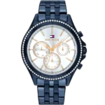 Tommy Hilfiger Watch Ari For Women - 1782003, With Silver Dial and Blue Stainless Steel Bracelet