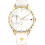 Tommy Hilfiger Watch Brooke For Women - 1782018, With White Dial and White Leather Strap