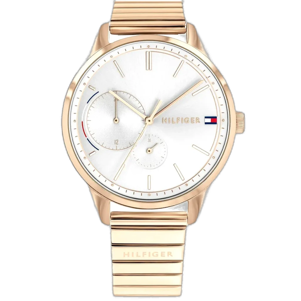 Tommy Hilfiger Watch Brooke For Women - 1782021, With Silver Dial and Rose Gold Stainless Steel Bracelet