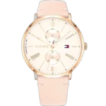 Tommy Hilfiger Watch Jenna For Women - 1782071, With Pink Dial and Pink Leather Strap