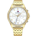 Tommy Hilfiger Watch Ari For Women - 1782142, With White Dial and Gold Stainless Steel Bracelet