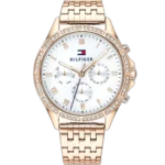 Tommy Hilfiger Watch Ari For Women - 1782143, With White Dial and Rose Gold Stainless Steel Bracelet