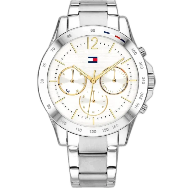 Tommy Hilfiger Watch Haven For Women - 1782194, With White Dial and Silver Stainless Steel Bracelet