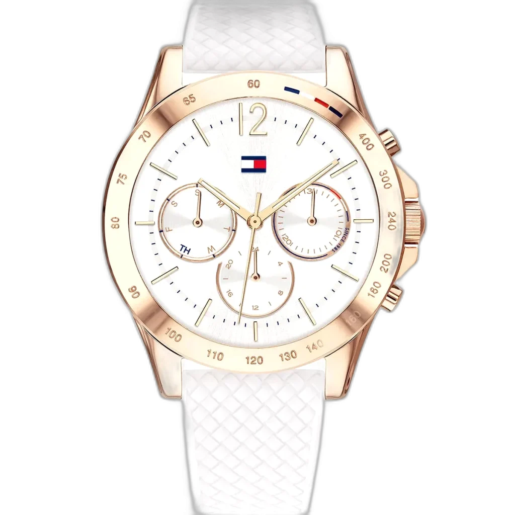 Tommy Hilfiger Watch Haven For Women - 1782199, With White Dial and White Silicone Strap