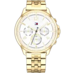 Tommy Hilfiger Watch Harper For Women - 1782223, With White Dial and Gold Stainless Steel Bracelet