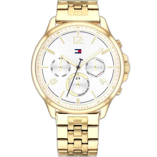 Tommy Hilfiger Watch Harper For Women - 1782223, With White Dial and Gold Stainless Steel Bracelet