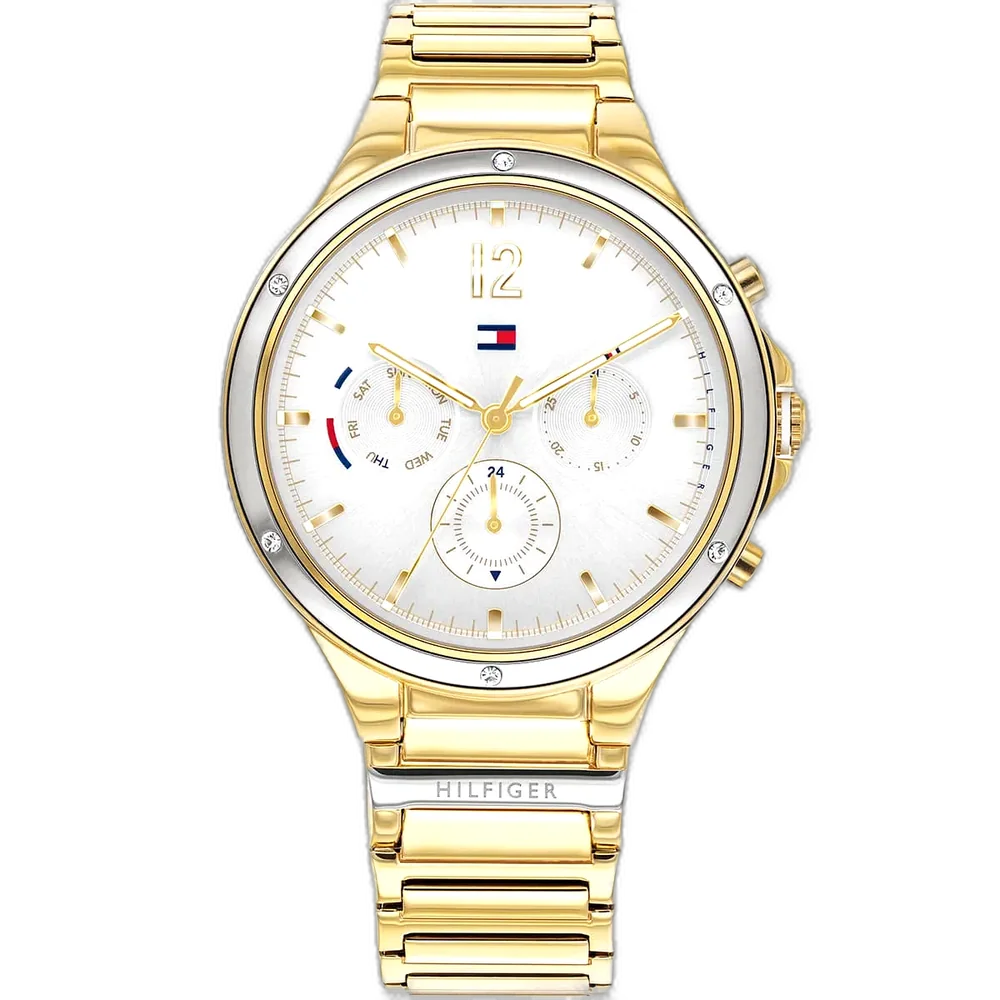 Tommy Hilfiger Watch Eve For Women - 1782278, With Silver Dial and Gold Stainless Steel Bracelet