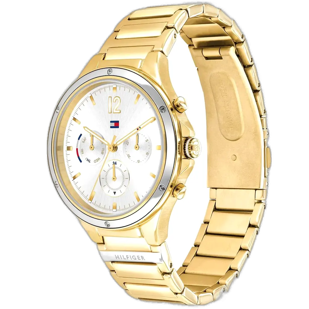 Tommy Hilfiger Watch Eve For Women - 1782278, With Silver Dial and Gold Stainless Steel Bracelet