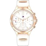 Tommy Hilfiger Watch Eve For Women - 1782280, With White Dial and White & Rose Gold Bracelet
