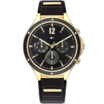 Tommy Hilfiger Watch Eve For Women - 1782282, With Black Dial and Black & Gold Bracelet
