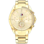 Tommy Hilfiger Watch Kennedy For Women - 1782385, With Gold Dial and Gold Stainless Steel Bracelet